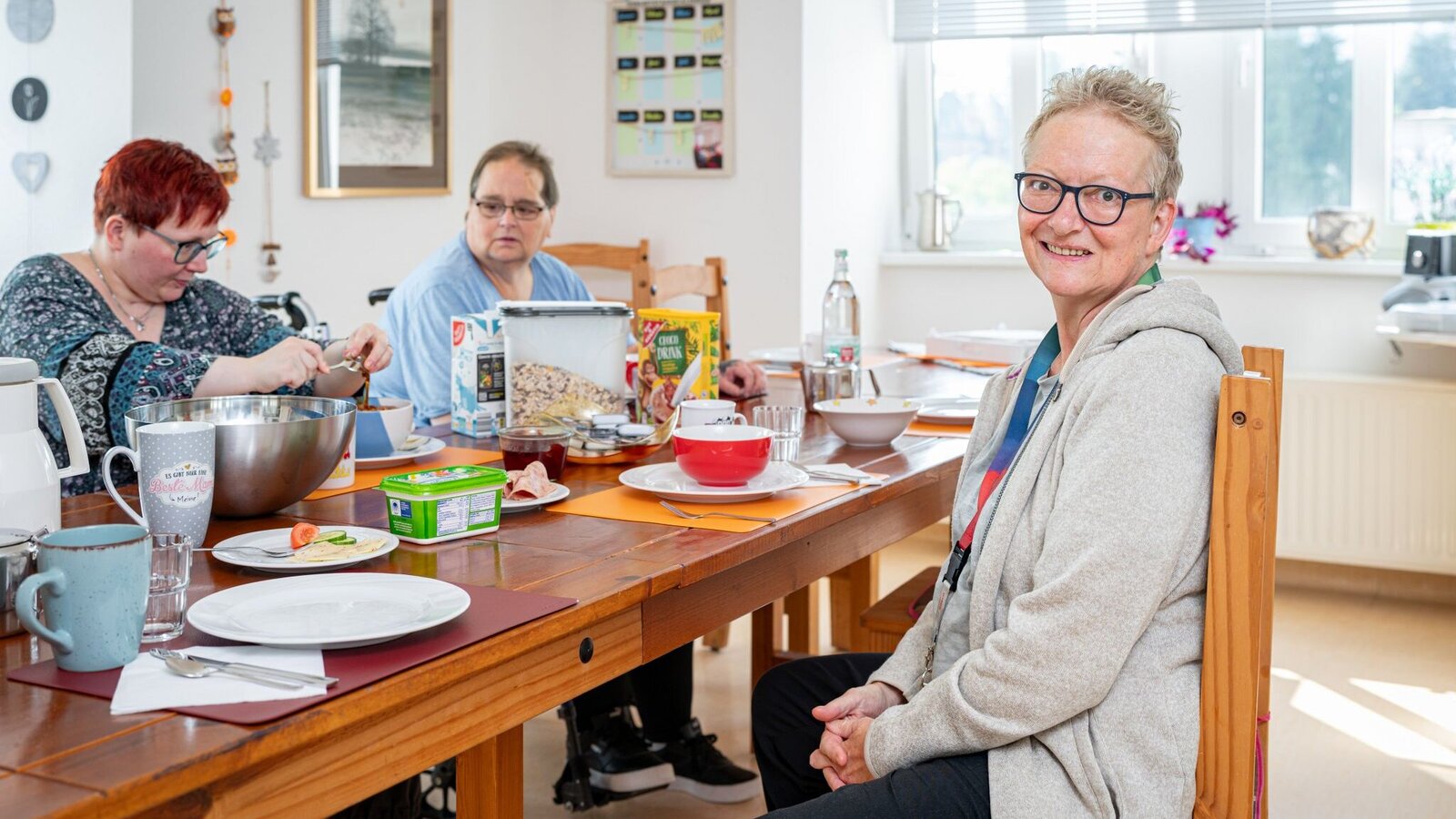 Frühstück in der Wohngruppe